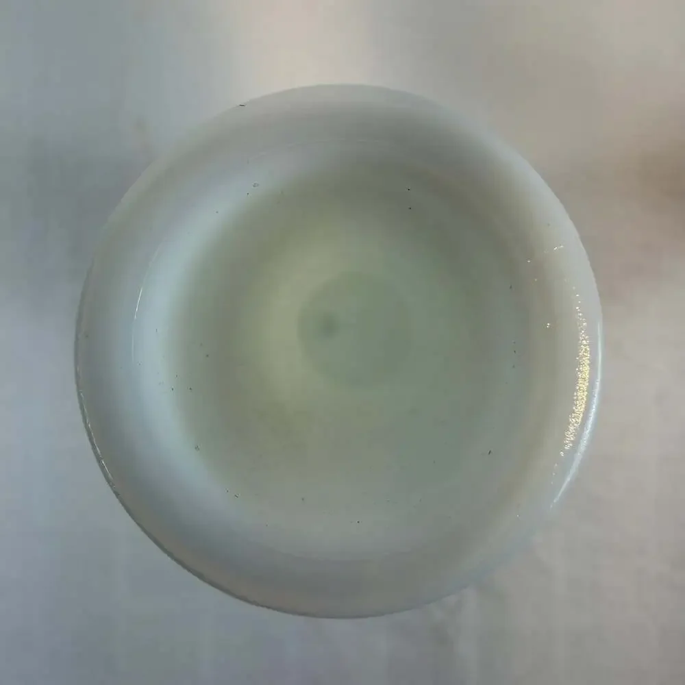 Vintage Hoosier Glass White Milk Glass Swirl Bud Vase 6” USA